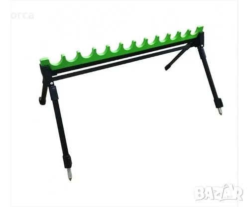 Стойка за фидер и мач въдици – 12 гнезда, алуминиева | ORCA BG 🎣, снимка 1