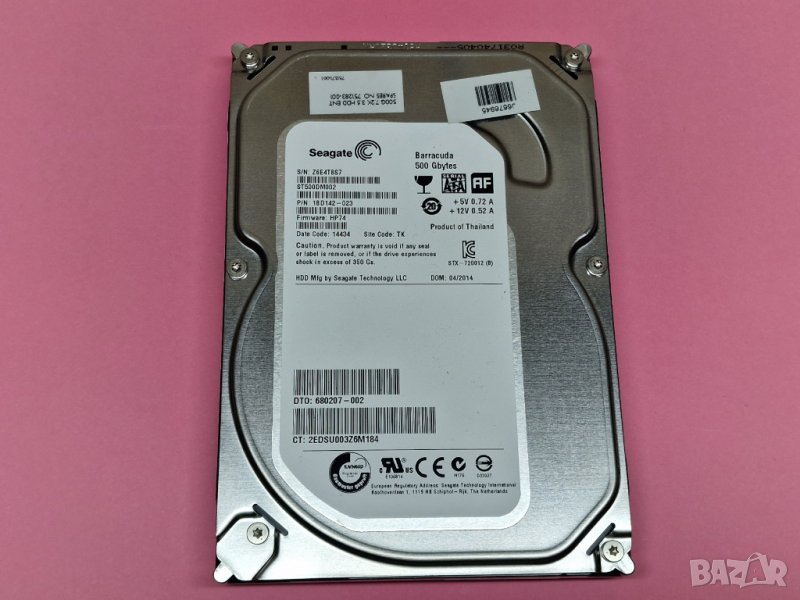 хард диск за видеонаблюдение 500GB DVR или PC тествани Seagate ST500DM002, снимка 1