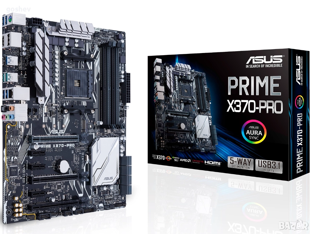 Дънна платка ASUS PRIME X370-PRO АМ4, снимка 1
