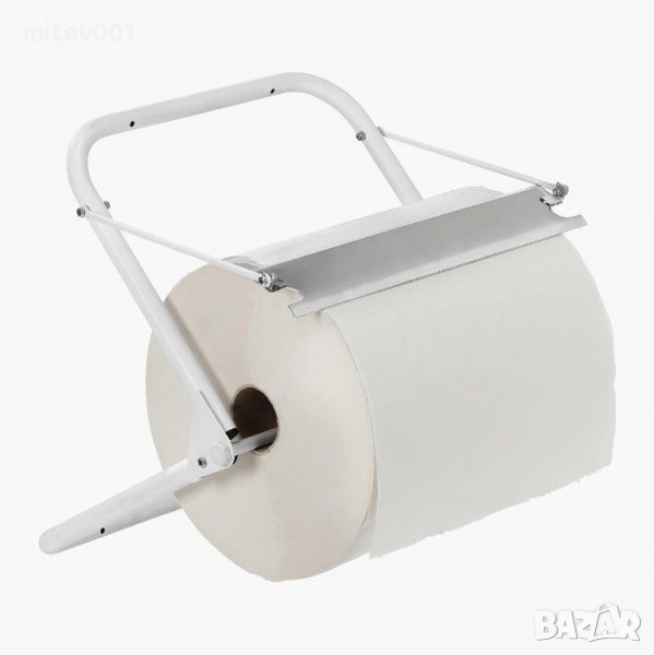 Стенен тръбен държач-резач за фолио/хартия, бял 9420-weiss, снимка 1