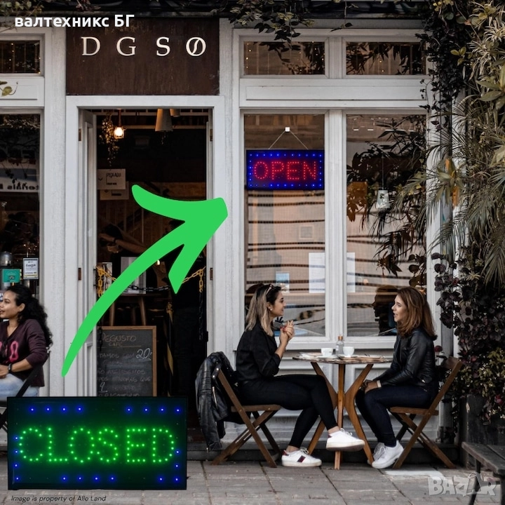 LED реклама Отворено - Затворено, снимка 1