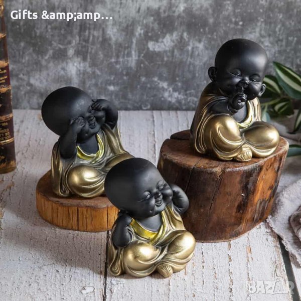 Сет от 3 фигури Буда - не чух, не видях, не разбрах, снимка 1