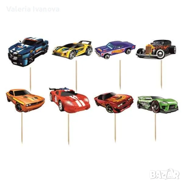 Комплект топери Hot Wheels, 8 броя , еднолицеви 99959, снимка 1