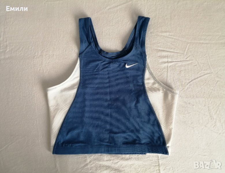 Nike FIT DRY оригинално дамско спортно бюстие в син и бял цвят р-р L, снимка 1