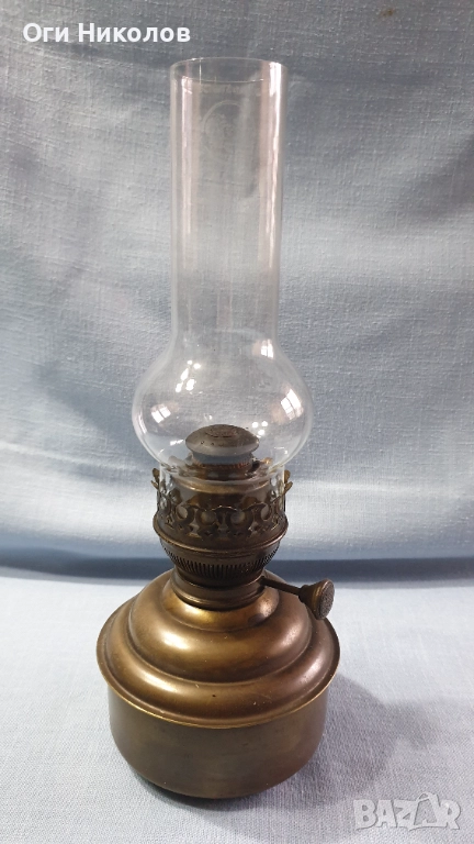 Старинна газена лампа за полилей, снимка 1