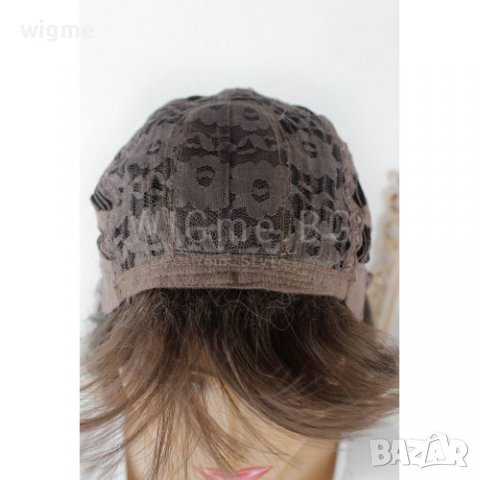 Дълга права кестенява омбре перука с бретон Мадлен, снимка 7 - Аксесоари за коса - 37319586