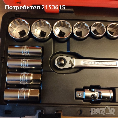 KS TOOLS ULTIMATE 1/2 39части  качествена гидория къси дълги вложки удължители, снимка 5 - Гедорета - 52983723