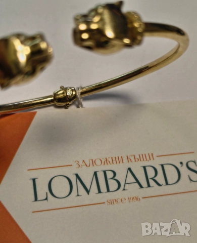 Дамска златна твърда гривна 9.55гр., снимка 3 - Гривни - 51628131