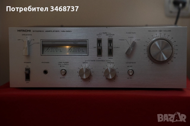 Усилвател HITACHI HA-330, снимка 3 - Ресийвъри, усилватели, смесителни пултове - 52505053