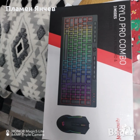 Redragon безжична гейминг клавиатура и мишка, снимка 5 - Клавиатури и мишки - 53126258