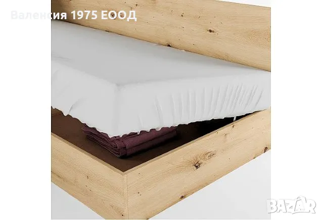 Ъглови легла с ракла Сити 2001 дъб артисан или комбинация мока/ лате, снимка 4 - Спални и легла - 47353287