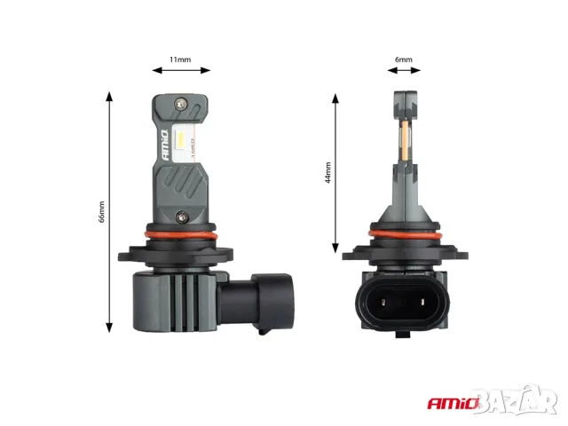 LED крушки AMiO Hybrid HB3 6000K 60W 12V CANBUS, снимка 3 - Аксесоари и консумативи - 55868733