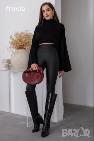 Ватиран Кожен Клин МАТ с широк колан, снимка 2 - Клинове - 52468979