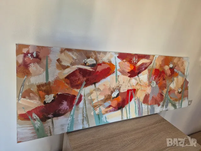 Картина Макове с маслени бои 150/50см