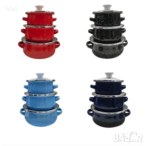 Комплект от 3 тенджери - 16см, 18см, 20см, снимка 10 - Прибори за хранене, готвене и сервиране - 53325931