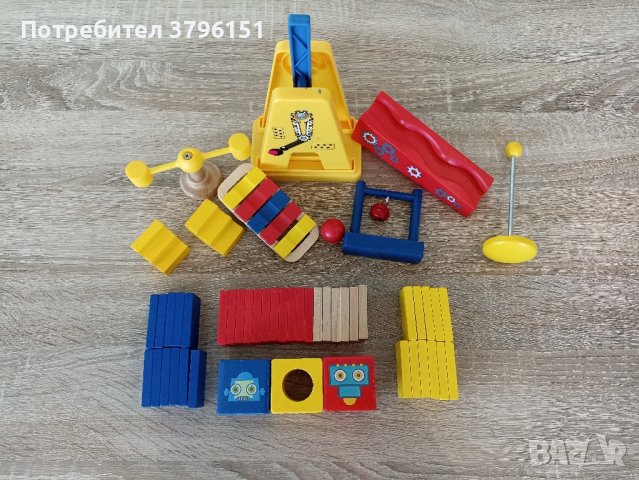 Дървена игра за подреждане и бутане, марбъл, снимка 2 - Образователни игри - 44228176