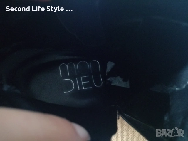 № 39 дамски боти естествена кожа на ток Mon Dieu - в черен цвят, снимка 12 - Дамски боти - 54096246