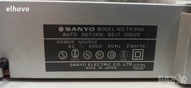 Грамофон Sanyo TP 240, снимка 5 - Грамофони - 30852856