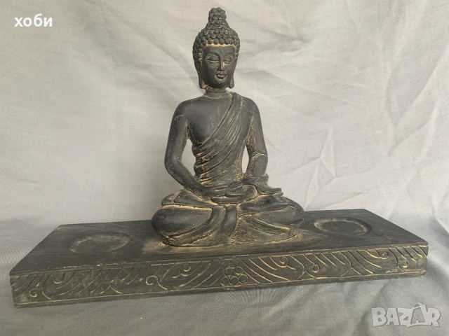 фигура буда свещник, снимка 2 - Антикварни и старинни предмети - 51394898