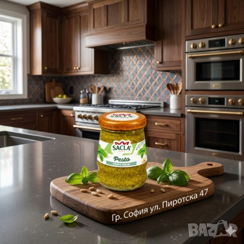 Песто Sacla Pesto Alla Genovese senza aglio без чесън 90 гр. 1.50 € внос от Италия 