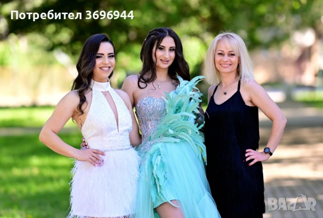 Рокля Loretti с пера, снимка 3 - Рокли - 53280177