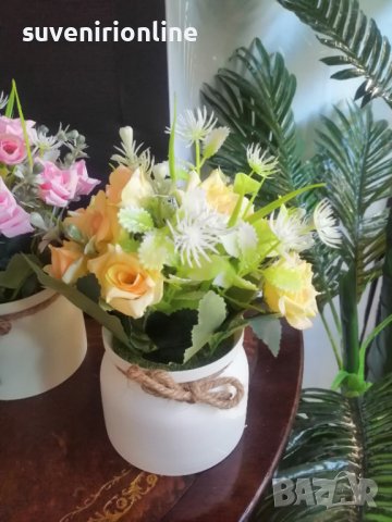 Изкуствени рози в кашпа , снимка 3 - Изкуствени цветя - 37980817