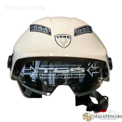 Каска за мотор - PA538 с Визьор и Спойлер - Светло Сиво YAWA, снимка 4 - Аксесоари и консумативи - 48988567