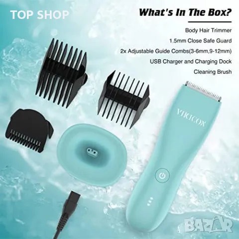 Нова Водоустойчива Електрическа самобръсначка тример за тяло за мъже, снимка 5 - Друга електроника - 49292018