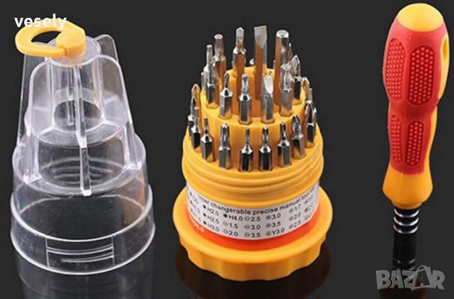 Комплект 25 прецизни мини-отверки, снимка 4 - Друга електроника - 21997932