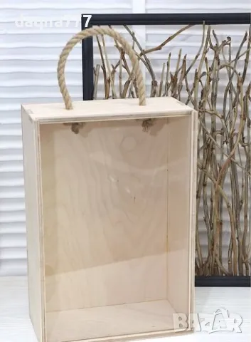 Нова дървена кутия с прозрачен капак Германия