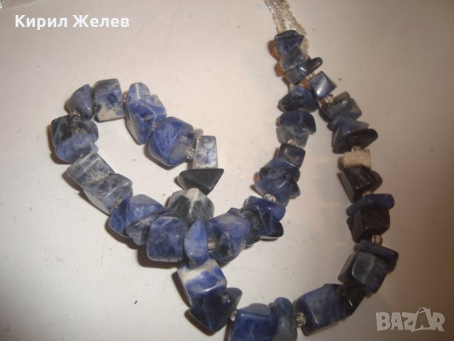 ЛАЗУРИТ и МЪНИСТА ПРЕКРАСНО АРТ - КОЛИЕ РЪЧНА ИЗРАБОТКА 41263, снимка 5 - Колиета, медальони, синджири - 30625557