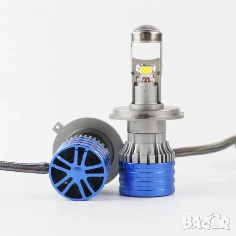 Комплект 2 LED крушки с лупа, H7, 30000 Lm, 12V, 2x55W, 6500К, 87x31мм, снимка 6 - Аксесоари и консумативи - 51102908