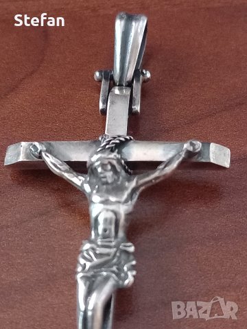 Сребърен кръст, снимка 3 - Колиета, медальони, синджири - 42461180