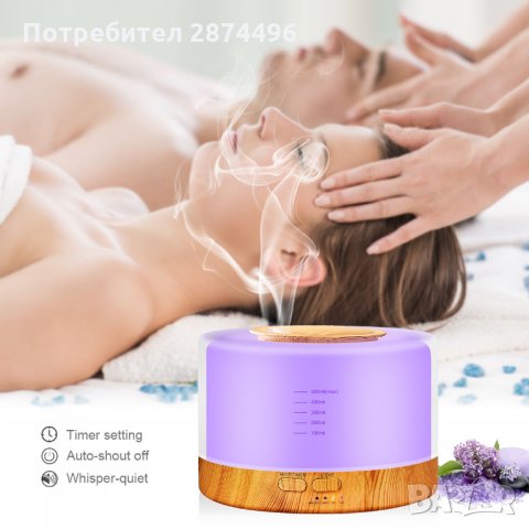 2022 Дифузер за етерични масла с дистанционно със 7 сменящи се цвята, снимка 12 - Други стоки за дома - 30928518