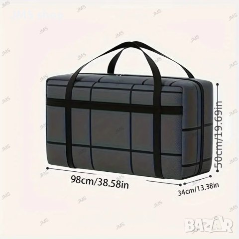 Карирана чанта за багаж с голям капацитет, 3размера, снимка 4 - Кутии за съхранение - 44155623