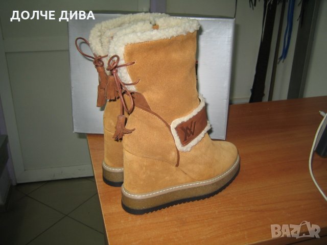 Дамски боти ,,Navvi,,м.614 естествен велур-Намаление, снимка 3 - Дамски боти - 35371831