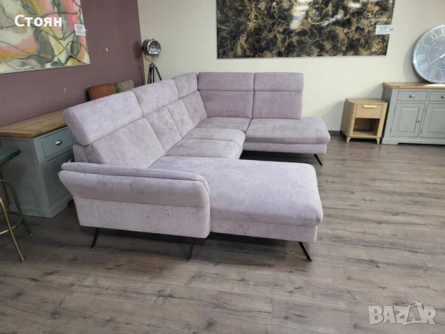 ПРОМОЦИЯ!!! П- образен ъглов диван от плат MM-ZE1162 - цвят люляк, снимка 12 - Дивани и мека мебел - 52826554