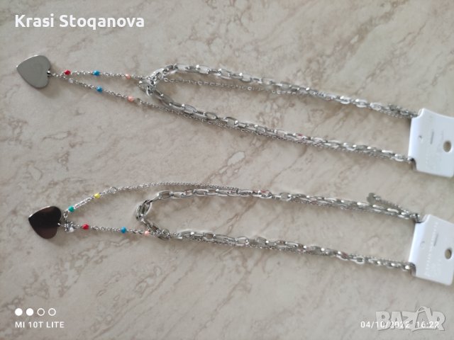 Дамски Бижута Двойни с Украшения - Неръждаема Стомана 