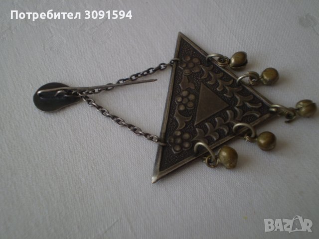 стара Българска фолклорна възрожденска  брошка -накит, снимка 5 - Антикварни и старинни предмети - 39713080