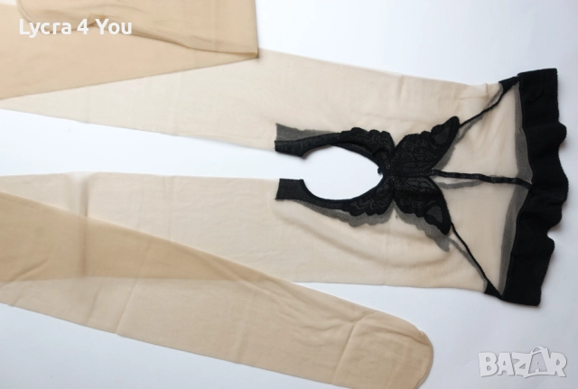 One size еротичен чорапогащник с отворено дъно пеперуда , снимка 5 - Бельо - 52951236