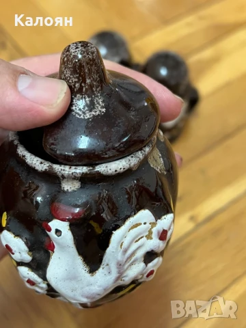Керамични винтидж солничка пиперничка и захарничка от ГДР, снимка 2 - Декорация за дома - 50614394