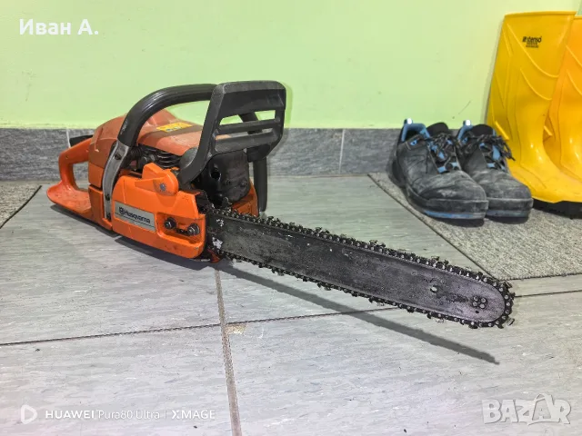 Бензинова Резачка за Дърва Husqvarna 350 , снимка 2 - Моторни триони/резачки - 55799396