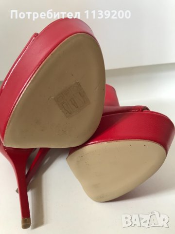 Osmose 36 червени боти платформа сандал естествена кожа висок ток, снимка 7 - Дамски елегантни обувки - 34479485