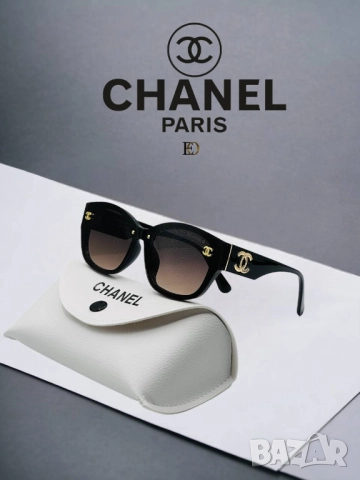 очила с черен обикновен калъф и ув защита chanel, снимка 3 - Слънчеви и диоптрични очила - 51457642
