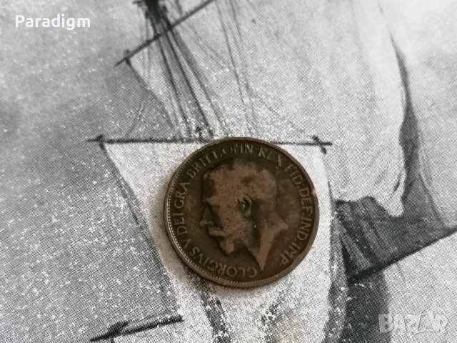Монета - Великобритания - 1/2 (половин) пени | 1917г., снимка 2 - Нумизматика и бонистика - 39650903