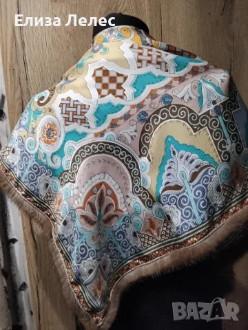 ETRO копринен шал, снимка 10 - Шалове - 49702920