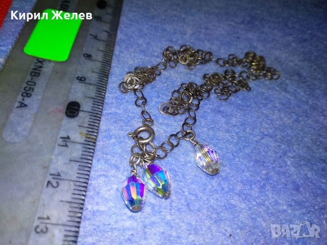 НЕЖНО СРЕБЪРНО КОЛИЕ СРЕБРО 925 с ЮВЕЛИРНО ФАСЕТИРАНИ БЛЕСТЯЩИ КРИСТАЛИ 42040, снимка 7 - Колиета, медальони, синджири - 44690692