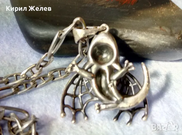 ФИГУРАЛЕН СРЕБЪРЕН ПЕНДАНТ ЛАКИРАНО СРЕБРО ВИСОКА ПРОБА със СРЕБЪРЕН ЛАНЕЦ СРЕБРО 925 ITALY 49837, снимка 9 - Колиета, медальони, синджири - 49275095