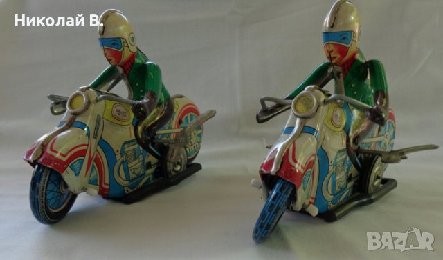 Ретро детски метални играчки мотоциклети с механизъм Made in China 602 N26 употребявани