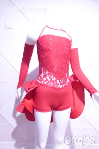 Червена детска рокля за спортни танци, снимка 11 - Детски рокли и поли - 42805395